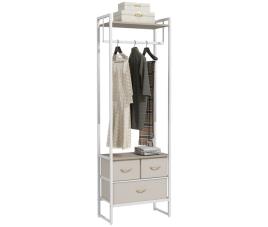 Suporte para cabides mdf, aço, tecido não tecido homcom