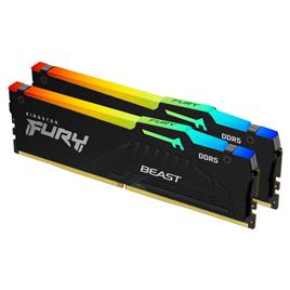 Kingston Kf560c30bbak2-32 Fury Beast Rgb 32gb 2x16gb Ddr5 6000mhz Ram Transparente