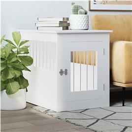 vidaXL Móvel casota para cão 55x75x65 cm derivados de madeira branco