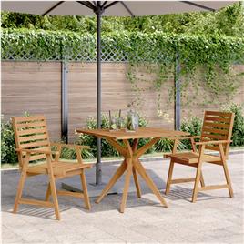 vidaXL 3 pcs conjunto de jantar para jardim madeira de acácia maciça
