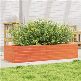 vidaXL Vaso/floreira de jardim 110x40x23 cm pinho maciço castanho-mel