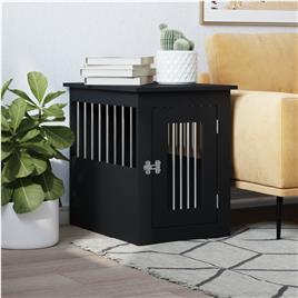 vidaXL Móvel casota para cão 45x62x59 cm derivados de madeira preto