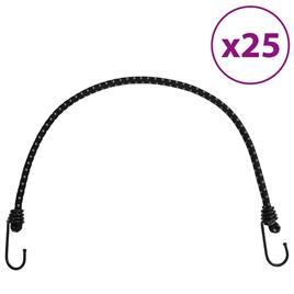 vidaXL Cordas elásticas c/ faixas refletoras e ganchos 25 pcs 59 cm