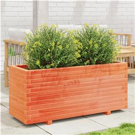 vidaXL Vaso/floreira jardim 110x40x49,5 cm pinho maciço castanho mel