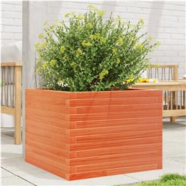 vidaXL Vaso/floreira de jardim 60x60x45,5 cm pinho maciço castanho mel