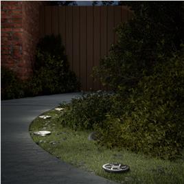 vidaXL Luzes solares para exterior com espigões 12 pcs branco quente