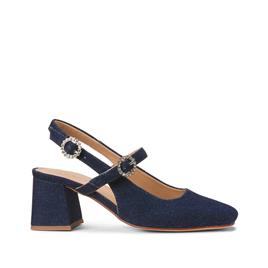 Cosmoparis Sapatos slingback, em ganga, Dinane