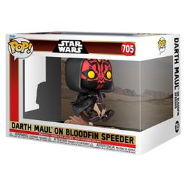 Funko Pop Rides Deluxe Star Wars Darth Maul On Bloodfin Speeder Transparente