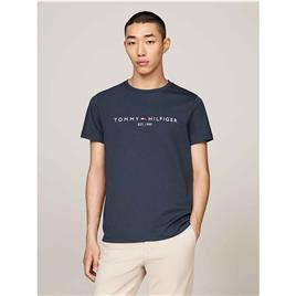 Tommy Hilfiger Logo Short Sleeve T-shirt Azul L Homem
