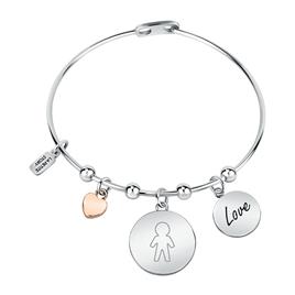 Le Petite Story Bangle Family S.s Love Heart Bracelet Prateado  Homem