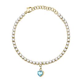 Le Petite Story Tennis Love Steel Cryst Acqu Heart Bracelet Dourado  Homem