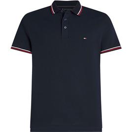 Tommy Hilfiger Tipped Slim Fit Short Sleeve Polo Azul M Homem