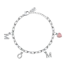 Le Petite Story Family Charm Pink Enamel 16.3 Cm Bracelet Prateado  Homem