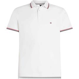 Tommy Hilfiger Tipped Slim Fit Short Sleeve Polo Branco M Homem