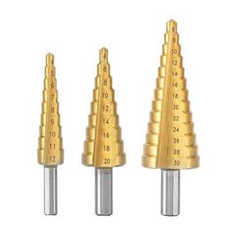 Vatton Step Drill Bit Set 3 Units Dourado