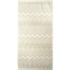 BaÑo Jacquard Sulu Rustic Shapes Towel 100x150 Cm Beige