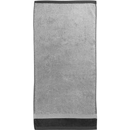 BaÑo Anthracite Band Jacquard Towel Rustic Shapes 100x150 Cm Cinzento