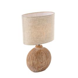 Moderne tafellamp hout 39 cm incl. LED - Djo