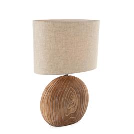 Moderne tafellamp hout 53 cm incl. LED - Djo