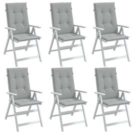 vidaXL Almofadões para cadeiras altas 6 pcs mesclado tecido