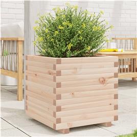 vidaXL Vaso/floreira de jardim 50x50x49,5 cm madeira de pinho maciça