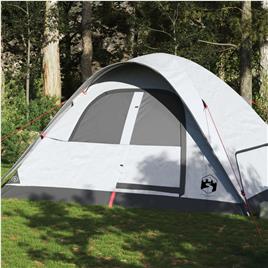 vidaXL Tenda familiar cúpula p/ 6 pessoas opaca impermeável branco