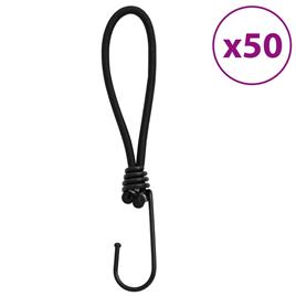 vidaXL Corda elástica com gancho 50 pcs 17 cm