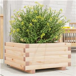 vidaXL Vaso/floreira de jardim 50x50x26,5 cm madeira de pinho maciça