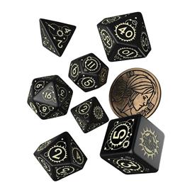 Q Workshop Dice Set Ciri The Zireael 7 Units Prateado