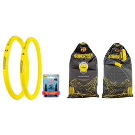 Ptn Super Rokkline Presta 47mm Anti-puncture Mousse 2 Units Amarelo 29-27.5´´ / 2.50-3.00