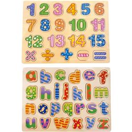 Multimarca Wooden Panel Letters/numbers Colorido