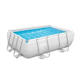 Bestway Power Steel 282x196x84 Cm Rectangular Steel Frame Above Ground Pool Transparente 3662 Liters