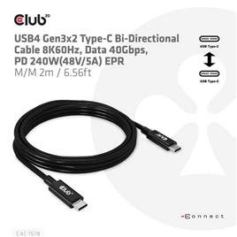 Club 3d Cac-1578 Usb-c Cable Transparente