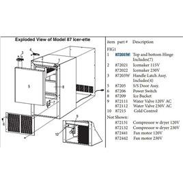 Raritan Engineering Cooler Upper&lower Hinge Prateado