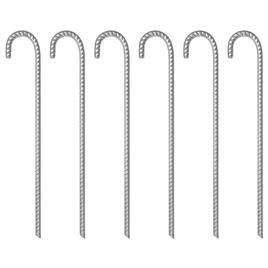 vidaXL Estacas para tenda 6 pcs 41,5 cm Ø12 mm aço galvanizado