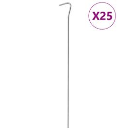 vidaXL Estacas para tenda 25 pcs 30 cm Ø4 mm aço galvanizado