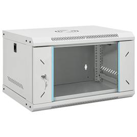 vidaXL Armário bastidor de parede 6U 19' IP20 53x40x30 cm