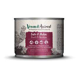 Venandi Animal Adult Cat 24 x 200 g - Pack económico - Pato e frango