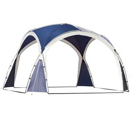 Toldo de Campismo Dobrável com Gancho Proteção UV e Bolsa de Transporte Azul e Cinza Claro