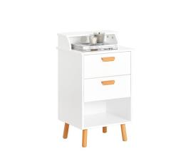 Mesa de apoio com 2 gavetas e 1 prateleira aberta fbt125-w sobuy