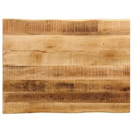 vidaXL Tampo de mesa c/ borda viva 90x60x2,5cm mangueira áspera maciça