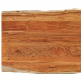 vidaXL Tampo de mesa retangular borda viva 90x80x3,8 cm acácia maciça
