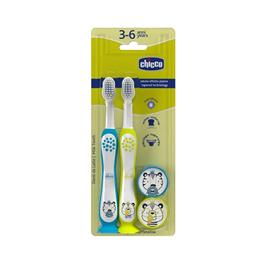 Chicco Cepillo Dental Azul + Verde 3-6 Años