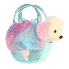 Fancy Pals Aurora Dog In A Cotton Candy Bag Teddy Colorido 20 cm