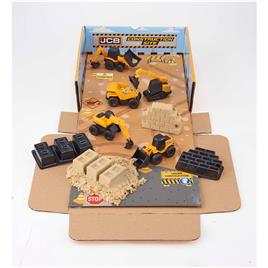 Teamsterz Jcb Mini Machines Playset With Sand And 5 Cars Doll