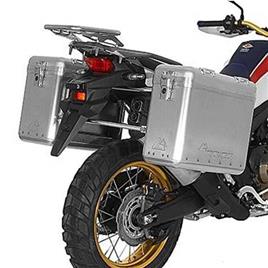 Touratech Zega Mundo 31/38l Steel Honda Crf1000l Africa Twin 2015-2017 Side Cases Set Prateado