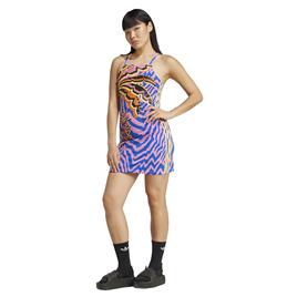 Adidas Originals Farm Rio 3 Stripes Mini Dress Colorido XS Mulher