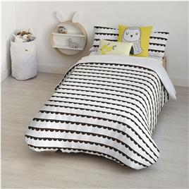 Kids & Cotton Duvet Cover Guido Black 155x220 Cm Beige