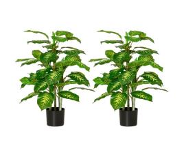 Conjunto de 2 plantas artificiais peva, pe, cimento homcom