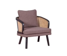 Cadeirão retro vintage em rotim natural algodão - leeds